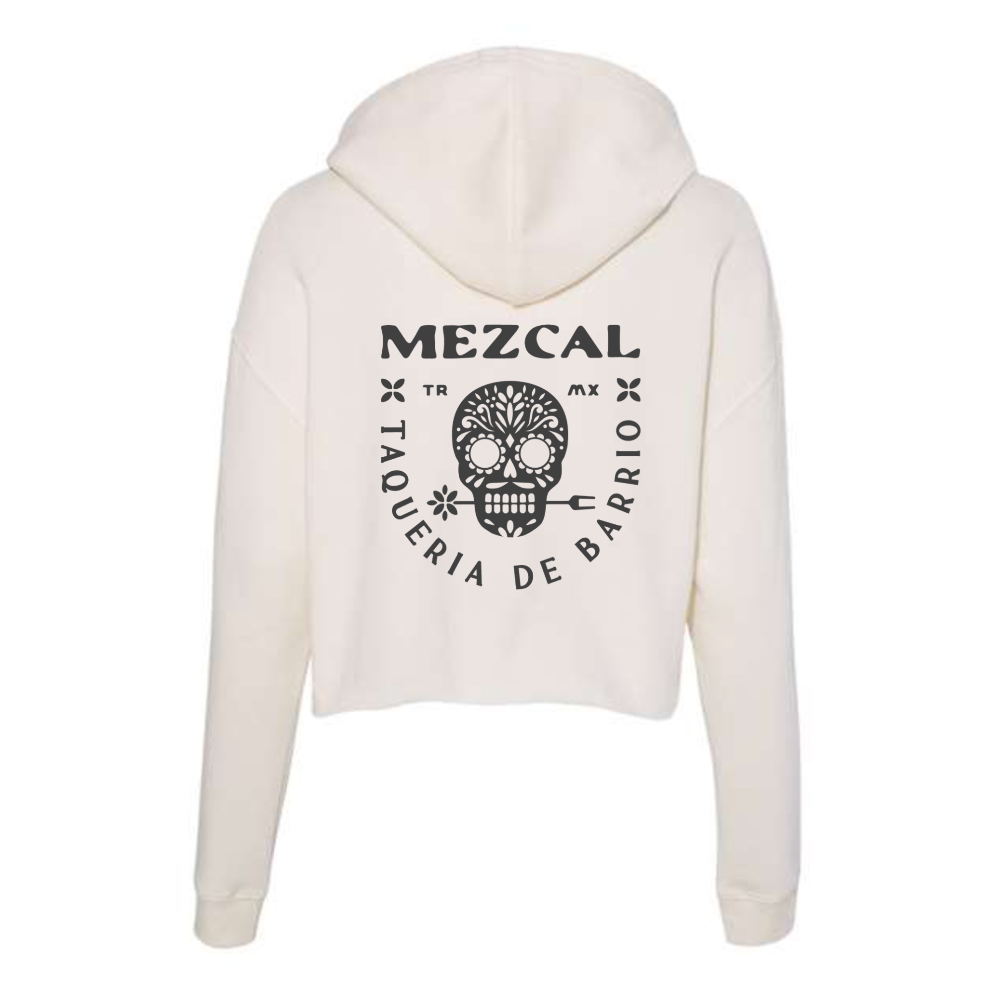 Hoodie Crop Crème/Noir - Image 2