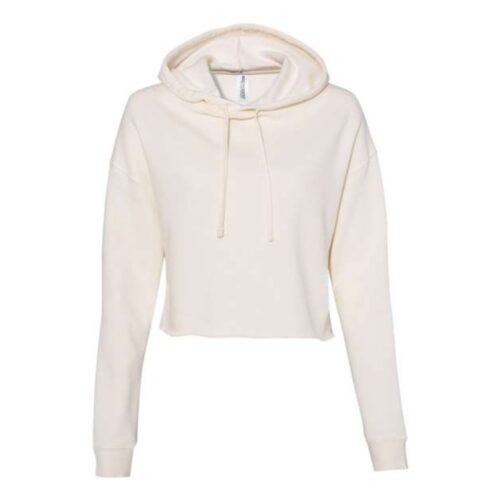Hoodie Crop Crème/Noir